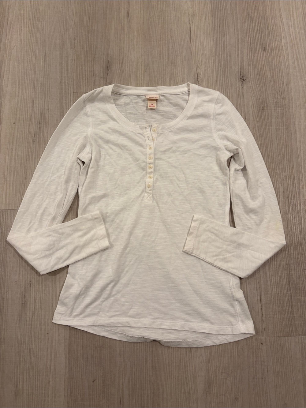 Mossimo Supply Co. White Henley Shirt